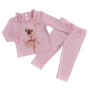 Памучен детски комплект с къдрички Ballerina & Butterfly в розово, екрю и мента, снимка 1