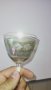 Ретро Винтидж Гравирани Чаши Цветно Стъкло Зеленички Чисто Нов Комплект стар кристал , снимка 1