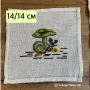 Гобленчета Гъбки ушити на малки кърпички, снимка 4