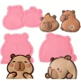 3 вида Капибара Capybara силиконов молд форма фондан шоколад декор, снимка 1