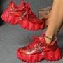 Дамски червени сникърси / маратонки, снимка 5