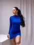 Синя елегантна дамска рокля , снимка 1