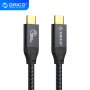 Orico кабел USB 3.2 Gen2x2 Type-C / Type-C PD100W 20Gbps 1.0m CM32-10 - 24 месеца гаранция, снимка 1 - Кабели и адаптери - 41291760