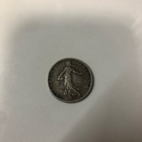 Сребърна монета Франция 1 франк, 1910г,, снимка 1 - Нумизматика и бонистика - 38747711