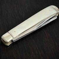 Колекционерски джобен сгъваем нож с две остриета RR Trapper Classic White Bone. (RR22034W), снимка 3 - Ножове - 42457857