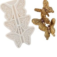 3 пеперуди 1 над друга силиконов молд форма фондан декор торта украса, снимка 2 - Форми - 41716918