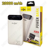 Преносима батерия KLGO KP-89 POWER BANK 20000mAh с дисплей, снимка 1 - Външни батерии - 41662868