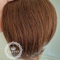 100% Естествена Човешка Коса Бретон Серия - Luxurious Remy 100% Human Hair - Натурал КОД remy3, снимка 4 - Аксесоари за коса - 39636327