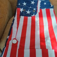 Летни къси дънкови панталони с принт на американското знаме, снимка 4 - Къси панталони и бермуди - 44478738