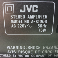 Усилвател JVC A-K100 Stereo Integrated Amplifier GM Circuit, снимка 4 - Ресийвъри, усилватели, смесителни пултове - 36173805