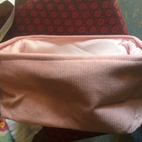 Розова кошница от кадифе ш.19/д.31, снимка 1 - Портфейли, портмонета - 39764546