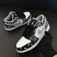 Nike Air Jordan 1 Low Bandana Grafitti Black White Grey Обувки Маратонки Кецове Номер 39 Размер Нови, снимка 8 - Маратонки - 39273607