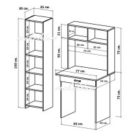 Бюро с надстройка,чекмедже и етажерка(код-0906), снимка 6 - Бюра - 41036845