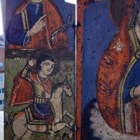 Стара Българска  Домашна Икона Триптих, снимка 4 - Икони - 35681319
