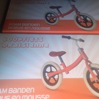 Велосипед без педали , регулируеми кормило и седалка, колела от EVA пяна, Оранжев, снимка 3 - Велосипеди - 42626382