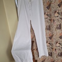 Бял ЛЕНЕН панталон- 40/42  размер, снимка 1 - Панталони - 40933989
