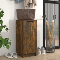 Шкаф за обувки, опушен дъб, 30x35x70 см, инженерно дърво, снимка 7 - Шкафове - 40867382