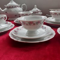 Разкошен порцеланов сервиз за чай -Полша- пълен комплект, снимка 5 - Антикварни и старинни предмети - 35882439