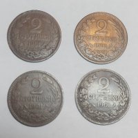 4 бр. Монети -2 стотинки 1901 г. Царство България. , снимка 1 - Нумизматика и бонистика - 41945404