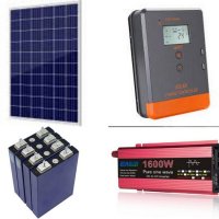 Соларна система MPPT 1600вата 220волта,Lifepo4 акумулатор,панел,контролер,инвер, снимка 1 - Хладилни чанти - 41535639