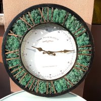 Стенен часовник със скандинавски мъх , снимка 3 - Стенни часовници - 40013149