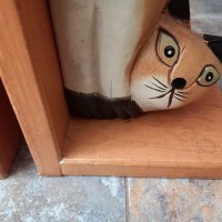 Дървени стопери за книги с котки, снимка 2 - Статуетки - 44240736