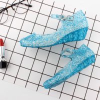 Бляскави Пантофки на Принцеса Елза от Замръзналото Кралство № 25-35, снимка 2 - Детски обувки - 31729044