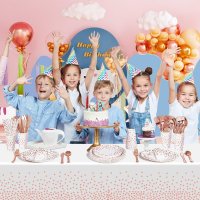 AIPartywar парти сервиз за детски рожден ден, 226 части, рожден ден за момичета - 25 гости, снимка 5 - Други стоки за дома - 42027881