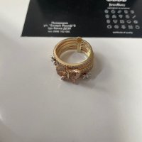 Златен пръстен 14 карата, снимка 11 - Пръстени - 41854960