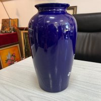 Порцеланова ваза с кобалт и позлата. №4381, снимка 3 - Антикварни и старинни предмети - 41816602