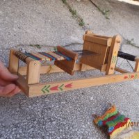 Ретро играчка - дървен детски тъкачен стан., снимка 2 - Антикварни и старинни предмети - 34202517