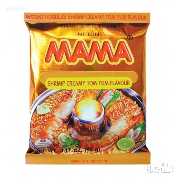 Mama Shrimp Creamy Tom Yum Noodles/ Мама Нудъли Крими Том ям Скариди 90гр, снимка 1