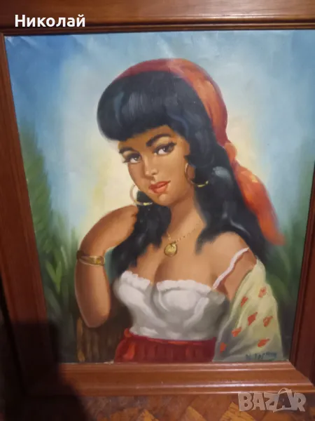 Красива стара картина на платно!, снимка 1