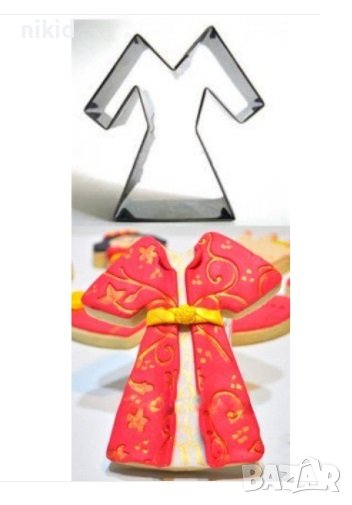 Кимоно сукман Кафтан Роба рокля носия с ръкави метална форма резец украса торта фондан сладки др, снимка 1