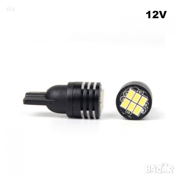 Диодни крушки T10, 2W, 12V, за Жабка, регистрационен номер, багажник, купе и други светлини по купет, снимка 1