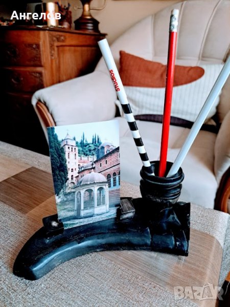 Комплект за бюро от биволски рог, снимка 1