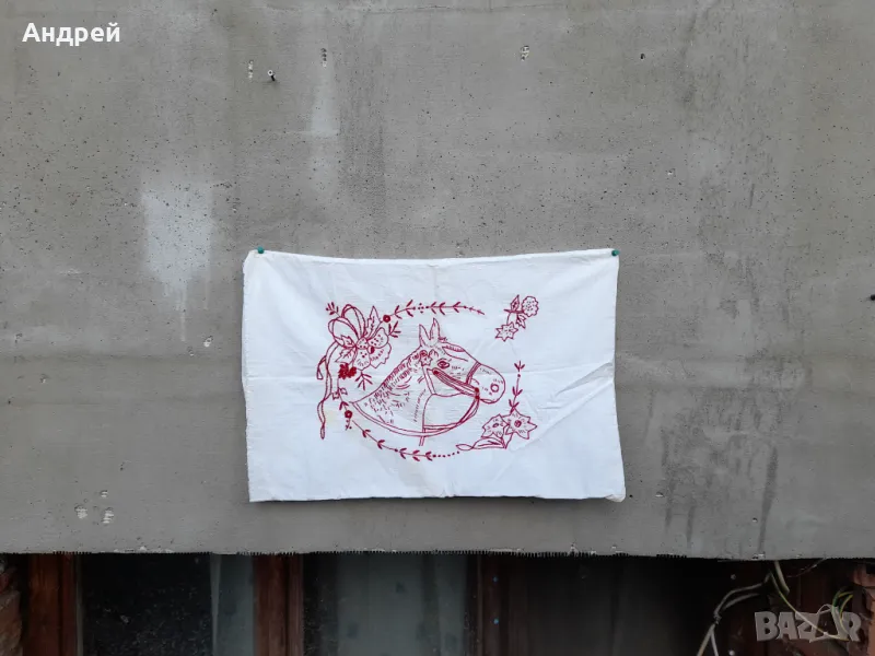 Стара бродирана калъфка за възглавница #20, снимка 1