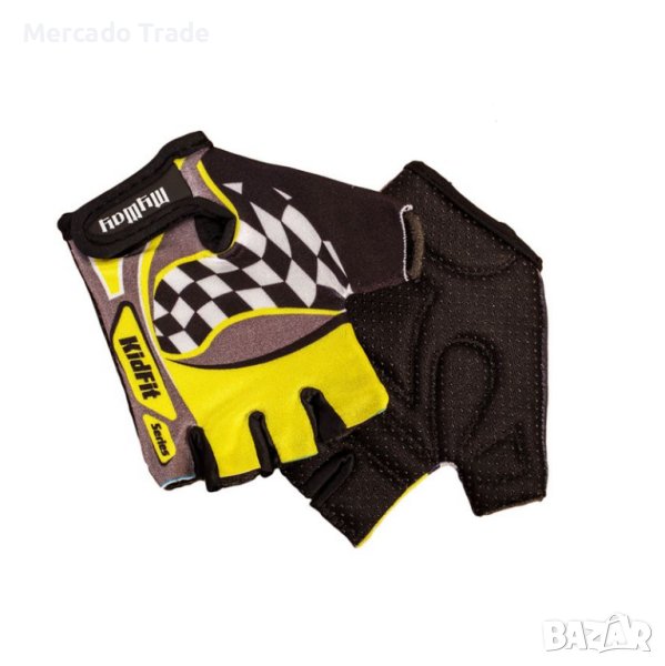 Ръкавици Mercado Trade, За деца, Универсални, За велосипед, Черен - Жълт, снимка 1