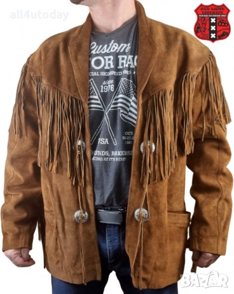 №3019 "American Legend" НОВО Мъжко велурено индиянско яке, снимка 1