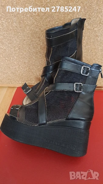 Дамски летни боти на платформа, снимка 1