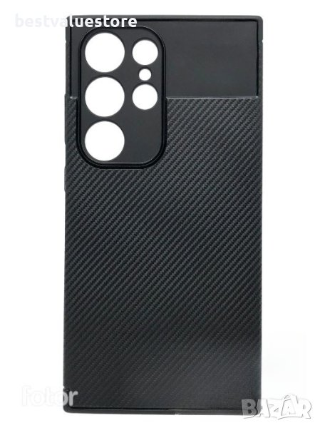 Samsung Galaxy S24 Ultra Carbon Premium Case Black / Самсунг Галакси Ес 24 Ултра Калъф Черен, снимка 1