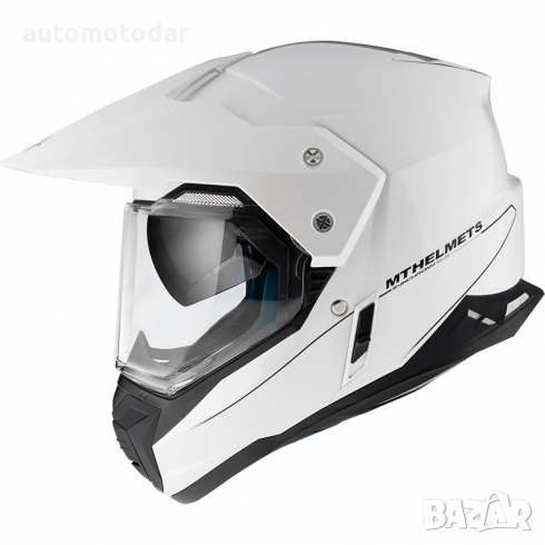 Ендуро каска MT Synchrony Duo Sport Gloss Pearl White, снимка 1