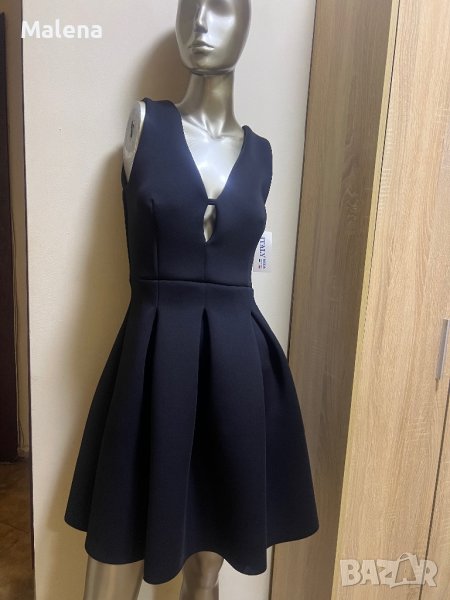 Дамска неопренова рокля в черен цвят !, снимка 1