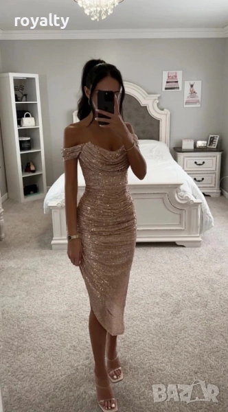 Елегантна рокля с пайети , снимка 1