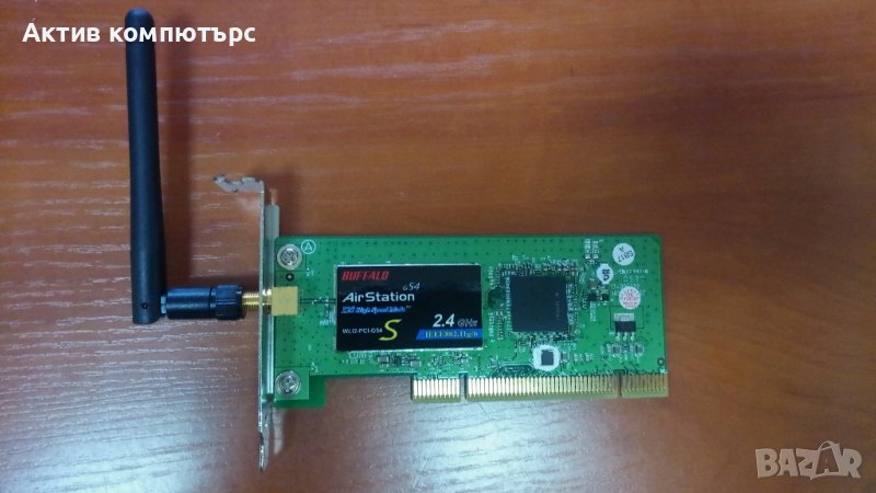Безжична мрежова карта Buffalo WLI2PCIG54S Wireless 802.11a/b/g PCI Low Profile, снимка 1