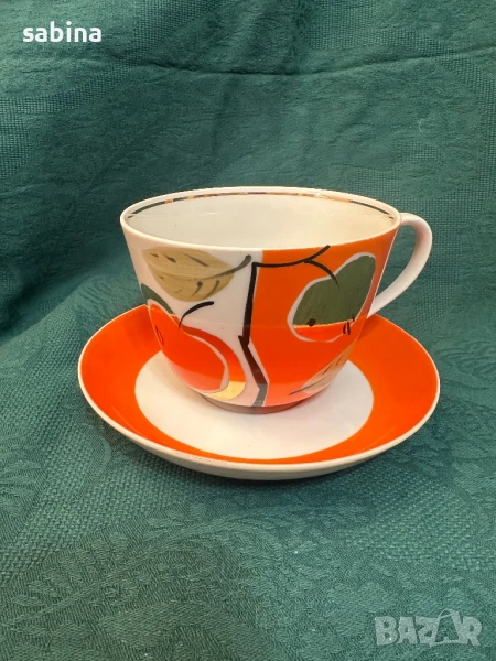 Руски порцелан Дулево/Дульово-чаши гигант за чай, мляко,’компот, снимка 1