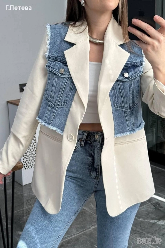❌Сако с деним , снимка 1