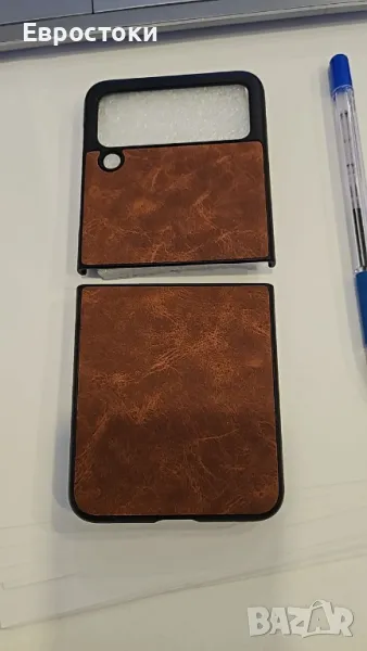 Калъф MUENG за Samsung Galaxy Z Flip 3, гръб от изкуствена кожа, тънък твърд калъф, снимка 1