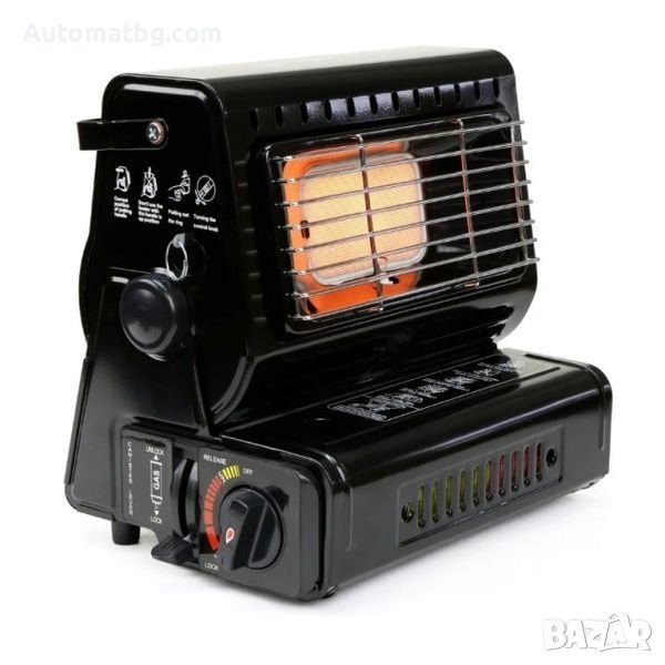 К-т газова печка и котлон + 1 бутилка газ Automat, Пиезо запалване, 2 в 1, 1.3KW, снимка 1