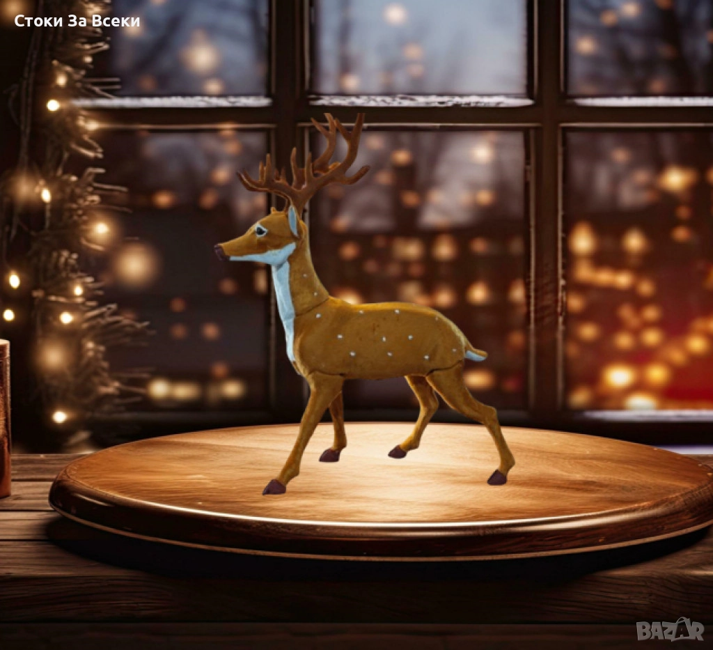Елегантен коледен елен - перфектната празнична декорация, снимка 1
